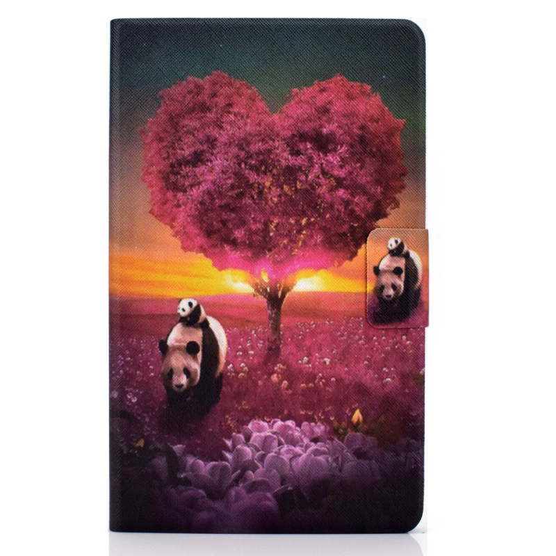 Samsung Galaxy Tab A9 Plus Case Heart and Pandas