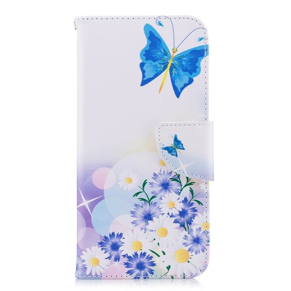 Huawei P Smart Case Painted Butterflies and Flowers