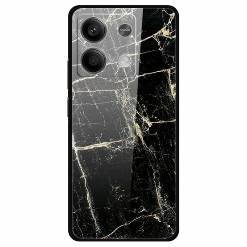 Xiaomi Redmi Note 13 5G Tempered Glass Case Platinum Black Pattern