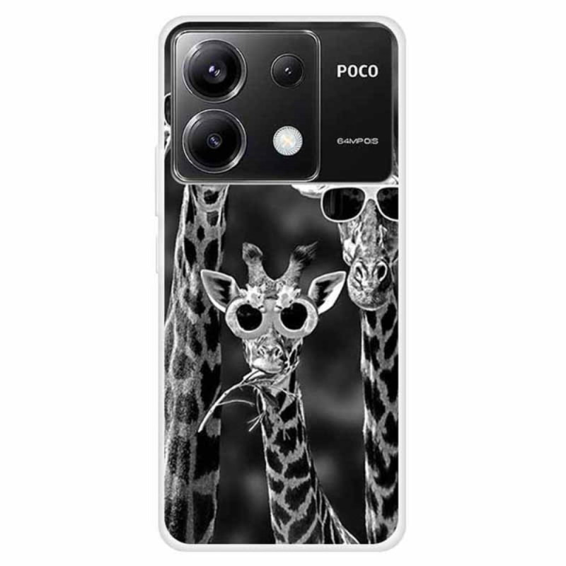 Xiaomi Redmi Note 13 Pro 5G / Poco X6 5G Case Giraffes with Sunglasses