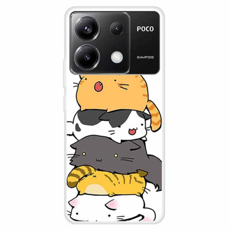 Xiaomi Redmi Note 13 Pro 5G / Poco X6 5G Case Stacked Cats