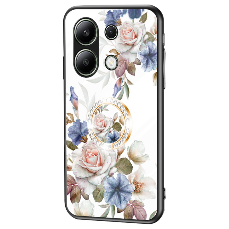 Xiaomi Redmi Note 13 4G Case Floral Support Ring