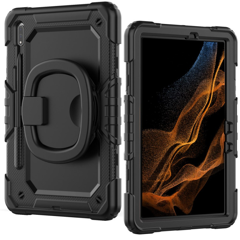 Samsung Galaxy Tab S8 / S7 Case Rotating Stand and Shoulder Strap