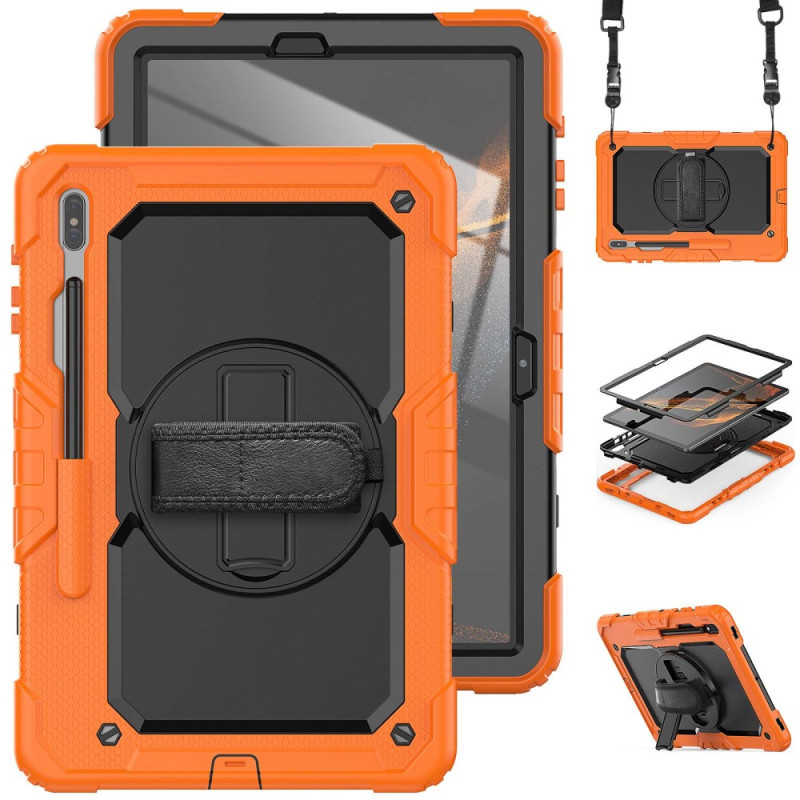 Samsung Galaxy Tab S8 Plus Case with Shoulder Strap, Screen Protector and Stand
