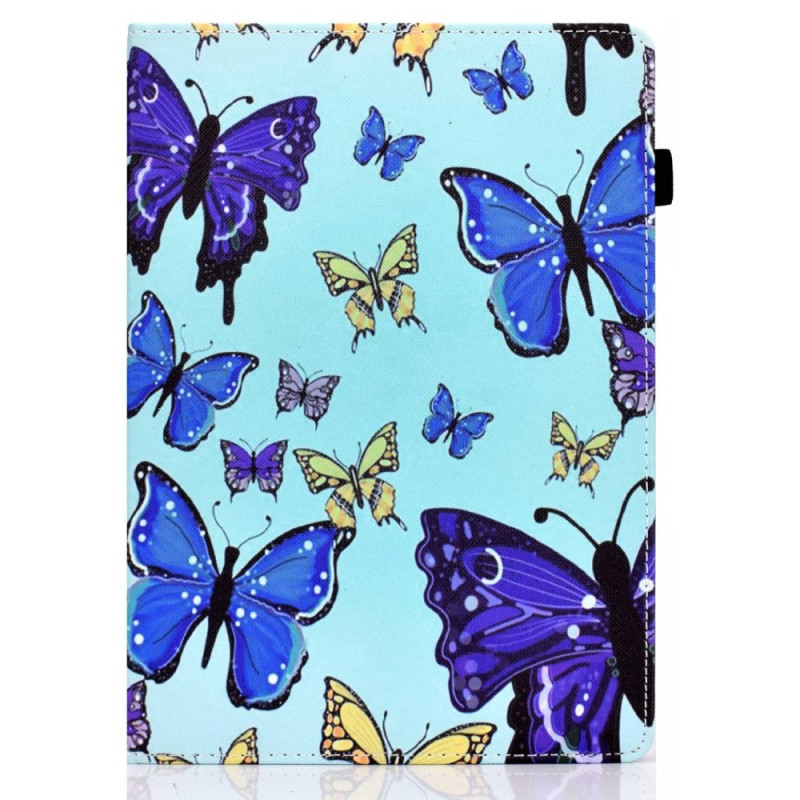 Samsung Galaxy Tab A 10.1 (2019) Case Blue Butterflies on Green Background