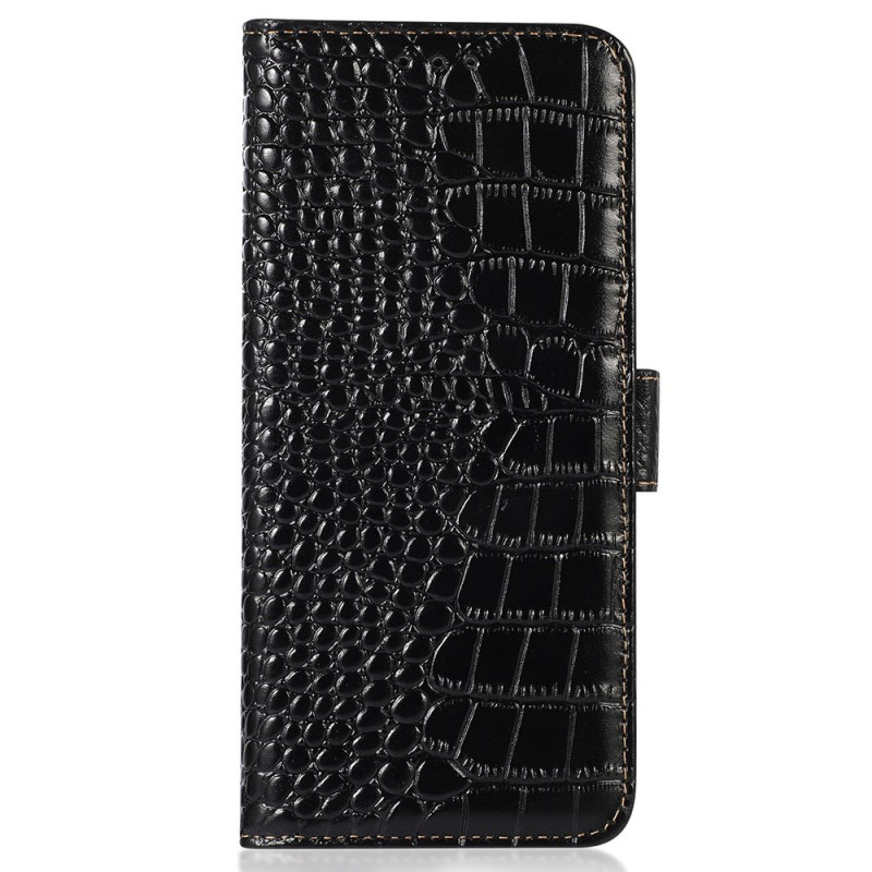 Poco F5 Pro Leather Case Crocodile Texture RFID Blocking