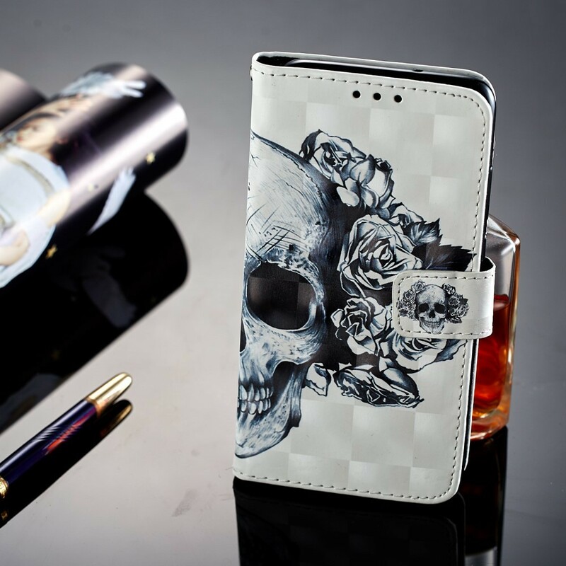 Huawei P20 3D Flowered Skull Case