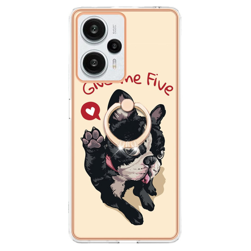 Poco F5 Case Support Ring Dog Give Me Five