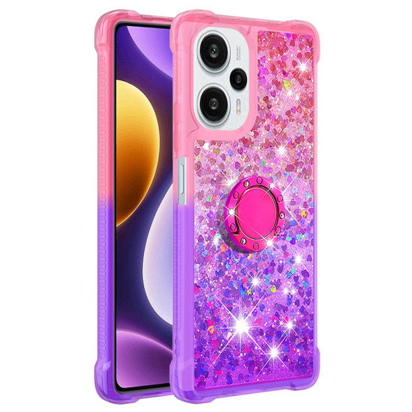 Poco F5 Case
 Gradient Glitter Ring Support