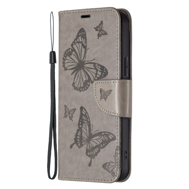 Cover Poco F5 Butterfly pattern with Strap