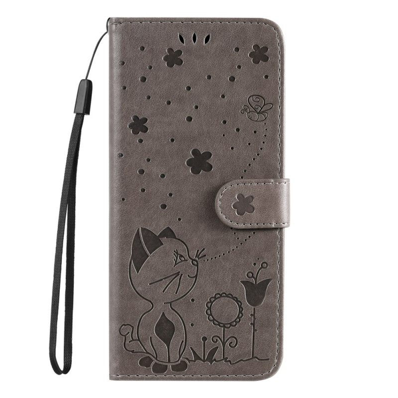 Cover Poco F5 Cat and Bees with Strap