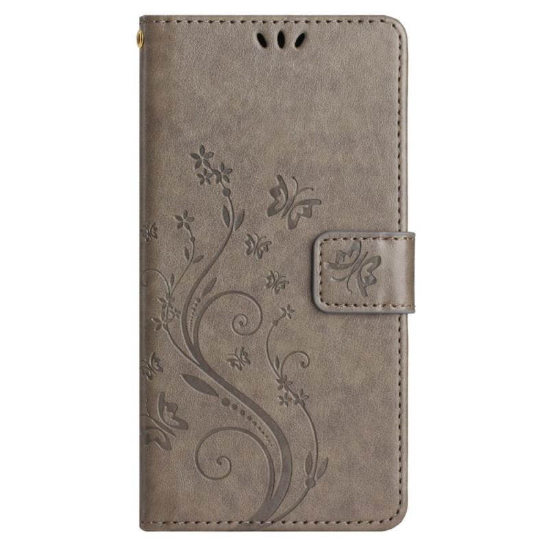 Honor Magic 6 Lite Case Butterflies and Flowers with Strap