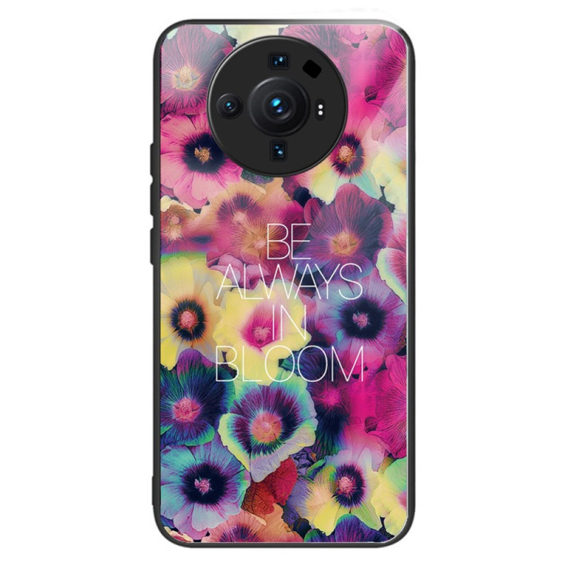 Xiaomi 12S Ultra Hard Case Tempered Glass Coloured Flowers