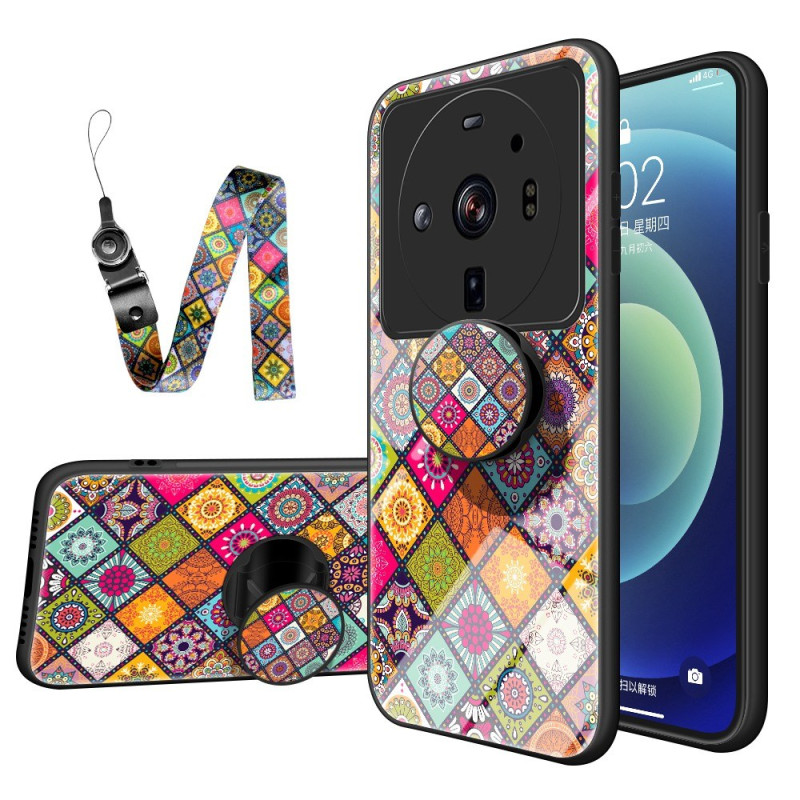 Xiaomi 12S Ultra Patchwork Case Support and Lanyard