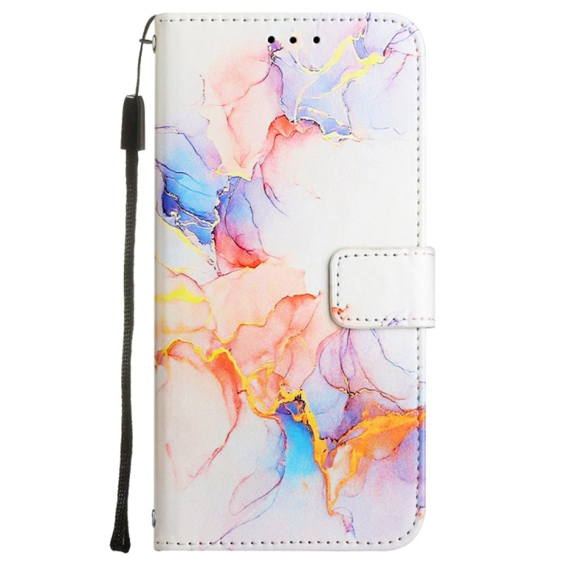 Xiaomi Redmi Note 13 5G Marble Case with Lanyard and Shoulder Strap