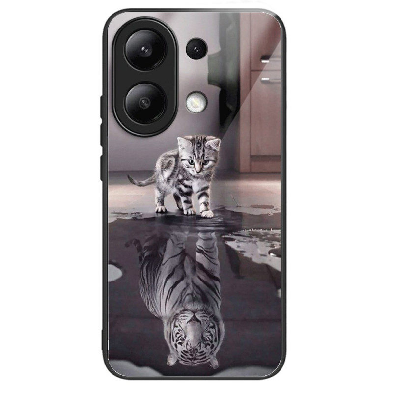 Xiaomi Redmi Note 13 4G Tempered Glass Case Cat and Tiger