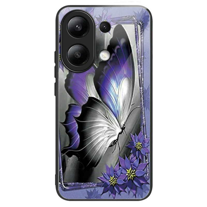 Xiaomi Redmi Note 13 4G Toughened Glass Case Butterfly Purple