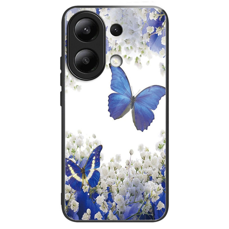 Xiaomi Redmi Note 13 4G Tempered Glass Case Blue Butterflies