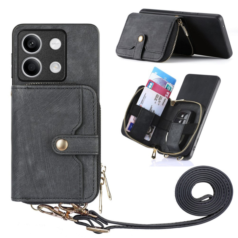 Case Xiaomi Redmi Note 13 4G Wallet with Shoulder Strap