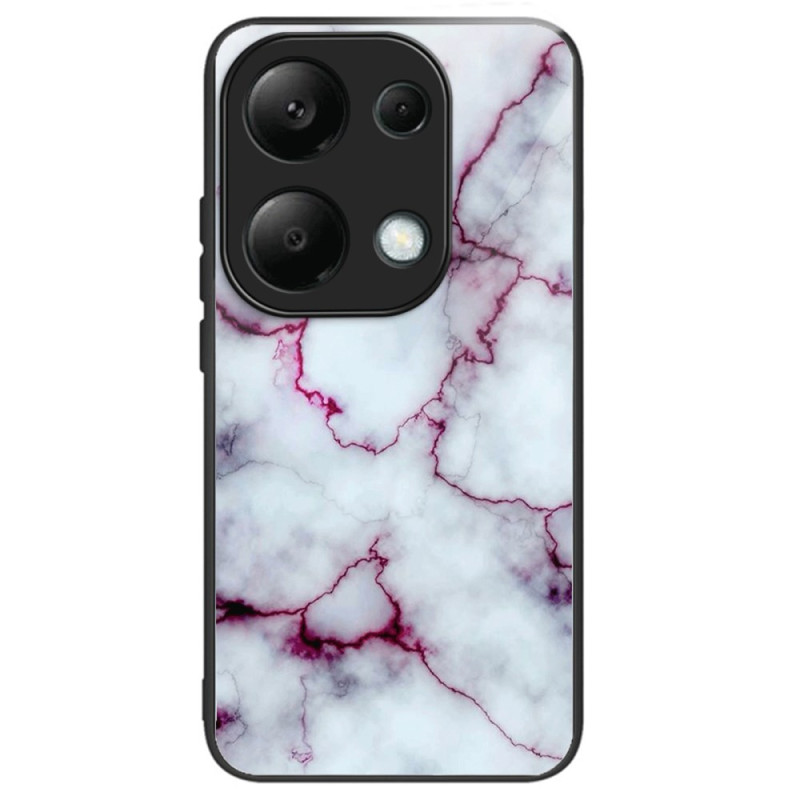 Xiaomi Redmi Note 13 Pro 4G Case / Poco M6 Pro 4G Case Tempered Glass Marble Purple