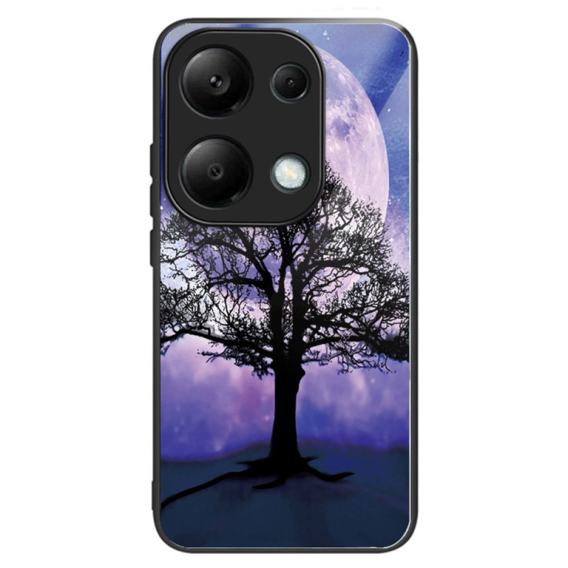 Xiaomi Redmi Note 13 Pro 4G / Poco M6 Pro 4G Tempered Glass Case Tree and Moon