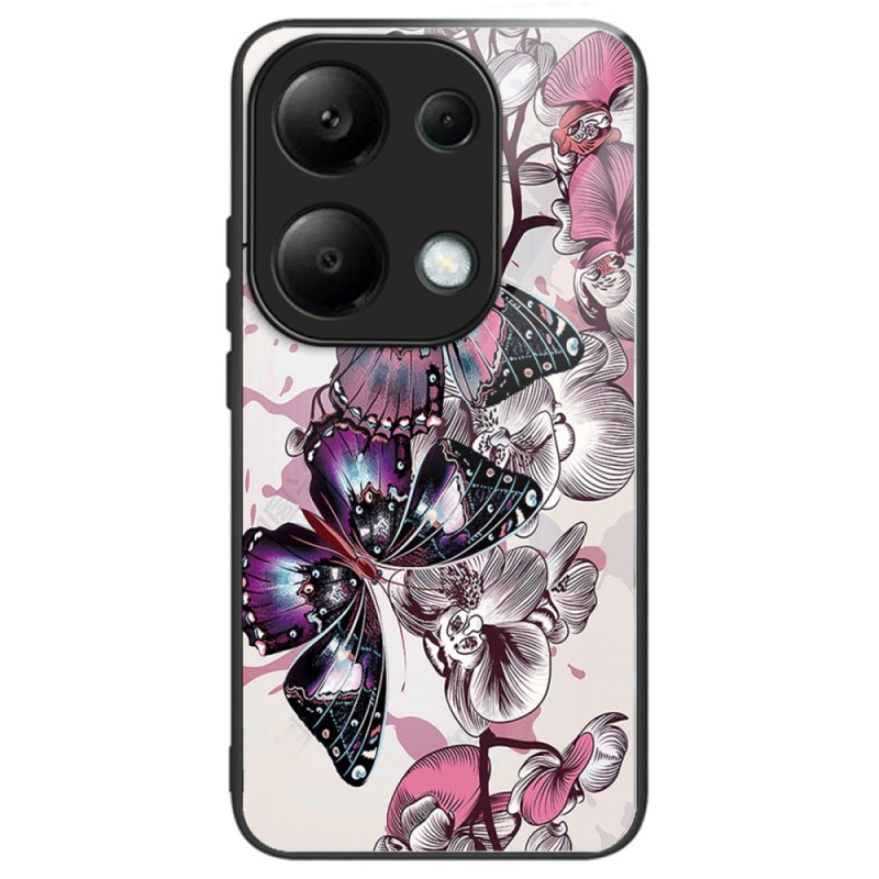 Xiaomi Redmi Note 13 Pro 4G / Poco M6 Pro 4G Hardened Glass Case Purple Butterflies