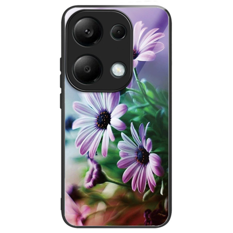 Xiaomi Redmi Note 13 Pro 4G / Poco M6 Pro 4G Hard Cover Purple Chrysanthemums Glass Case