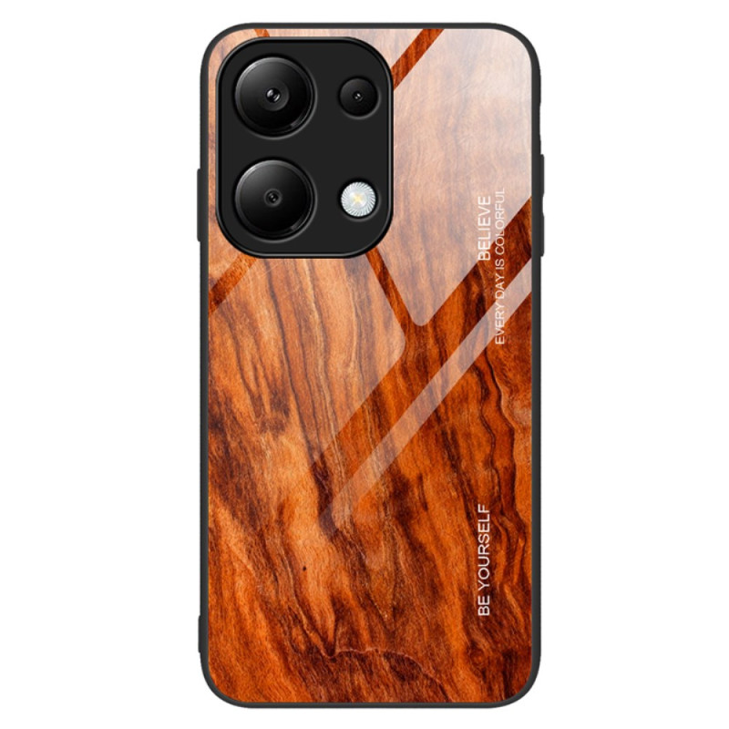 Xiaomi Redmi Note 13 Pro 4G / Poco M6 Pro 4G Hardened Glass Case Wood
