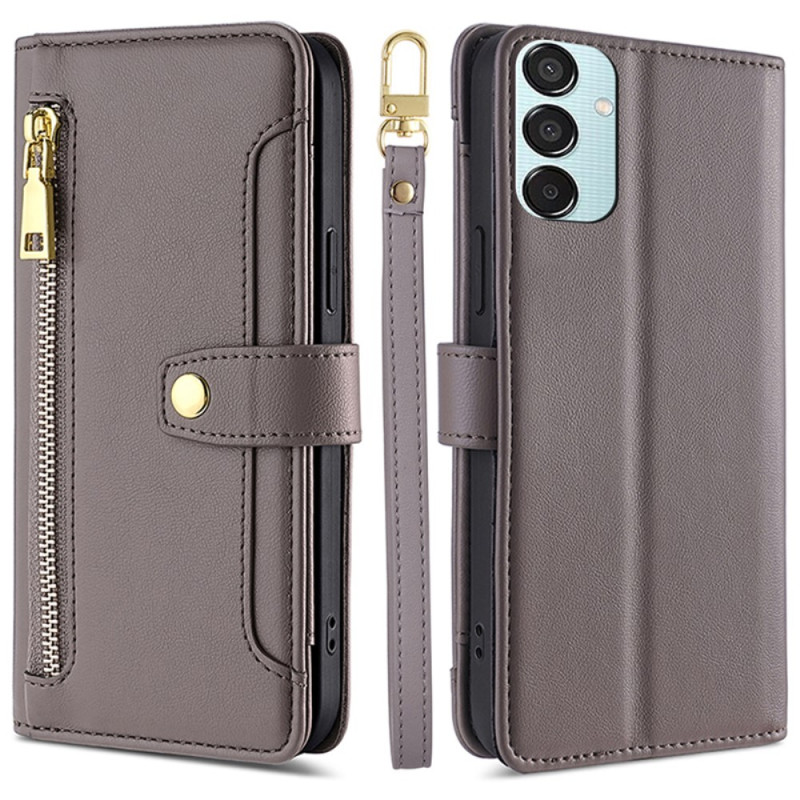 Case Samsung Galaxy M15 5G Wallet Lanyard and Shoulder Strap