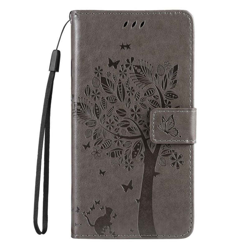 Case Samsung Galaxy M15 5G Tree and Cat with Strap