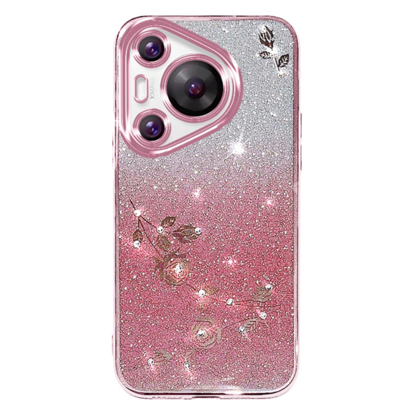 Huawei Pura 70 Pro Flower and Rhinestone Case KADEM