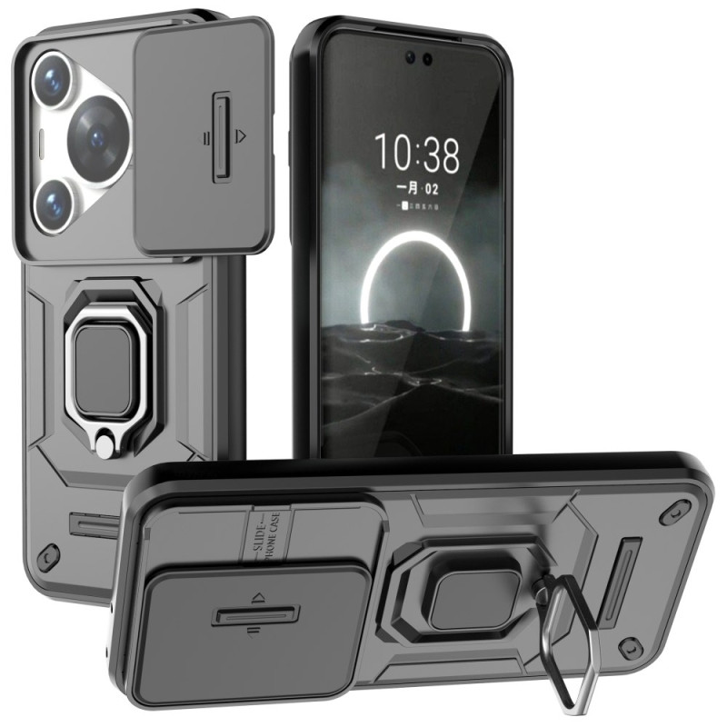 Huawei Pura 70 Pro Ring Case with Sliding Lens Protection