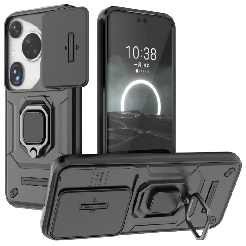Huawei Pura 70 Ultra Ring Case with Sliding Lens Protection