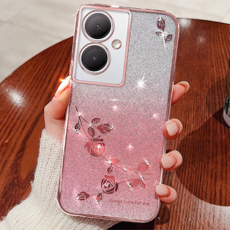 Oppo A79 5G Flower and Rhinestone Case KADEM