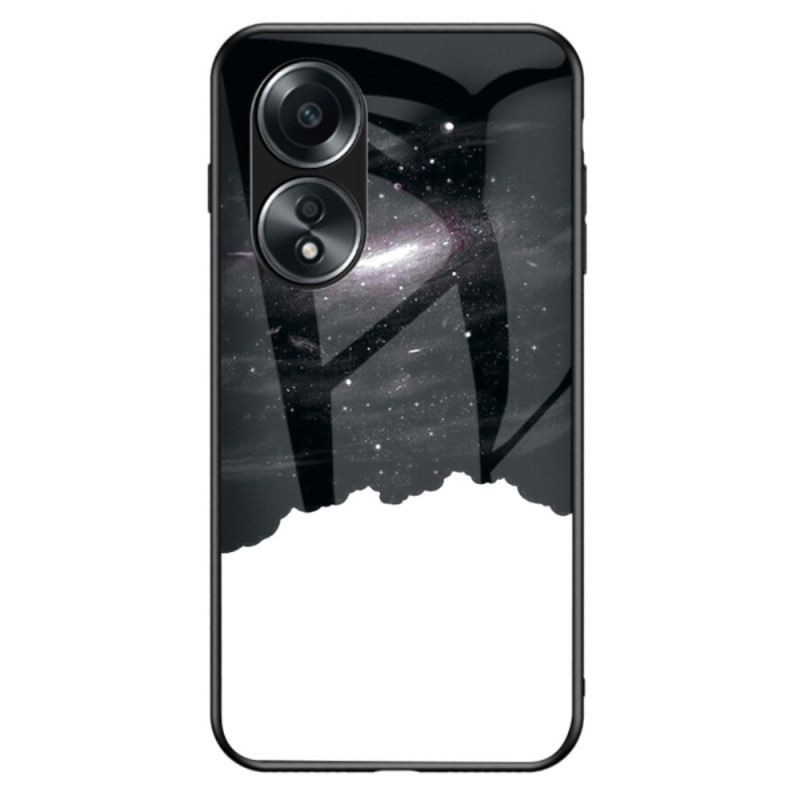 Oppo A58 Starry Sky Tempered Glass Case