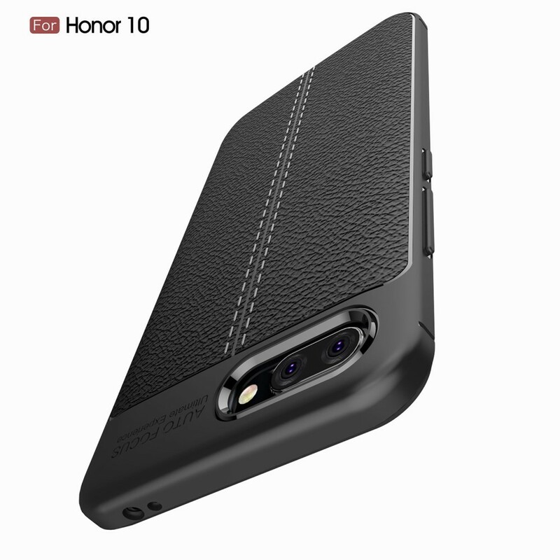 Cover Huawei Honor 10 Leather Effect Lychee Double line
