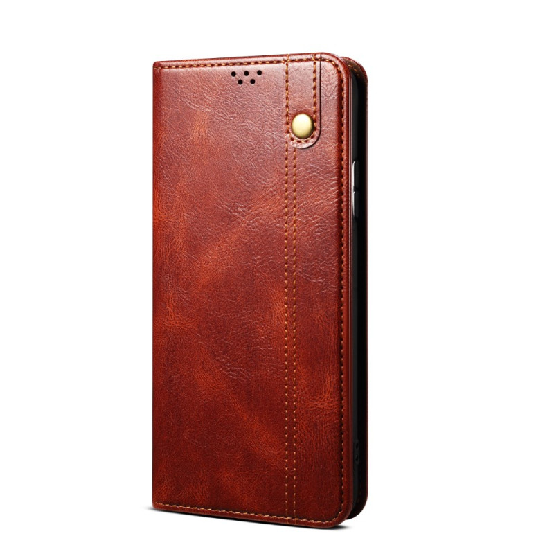 Flip Cover Oppo A58 Imitation Waxed Leather