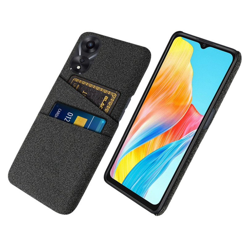 Coque Oppo A38 / A18 Tissu Porte-Cartes