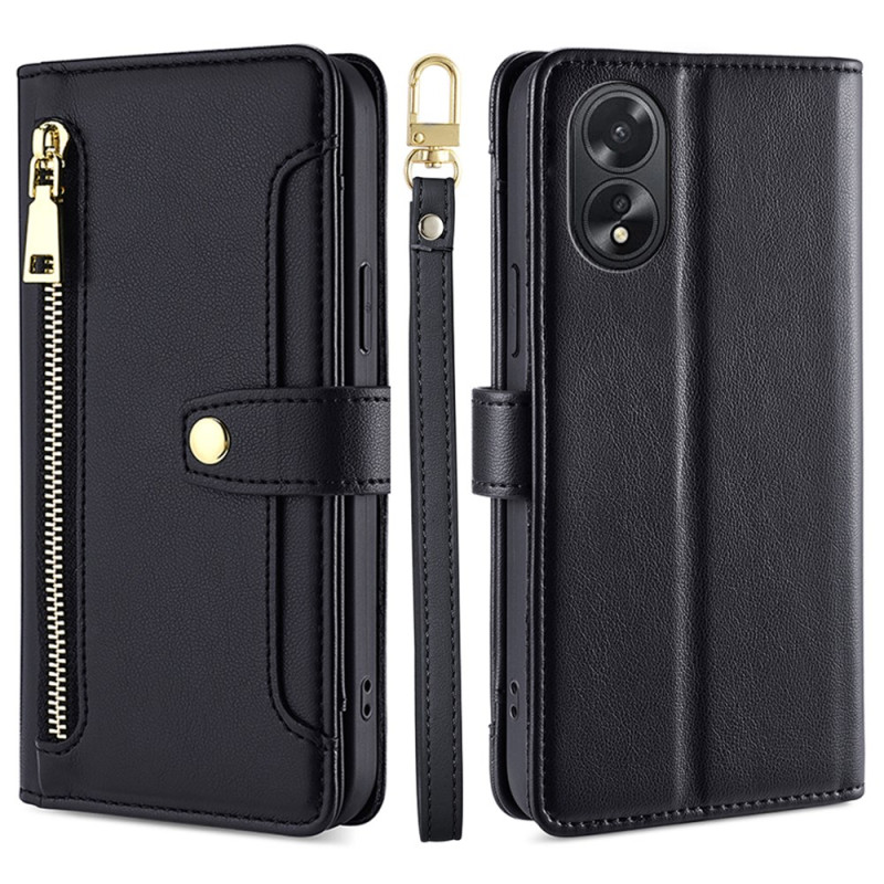 Case Oppo A38 / A18 Wallet Lanyard and Shoulder strap