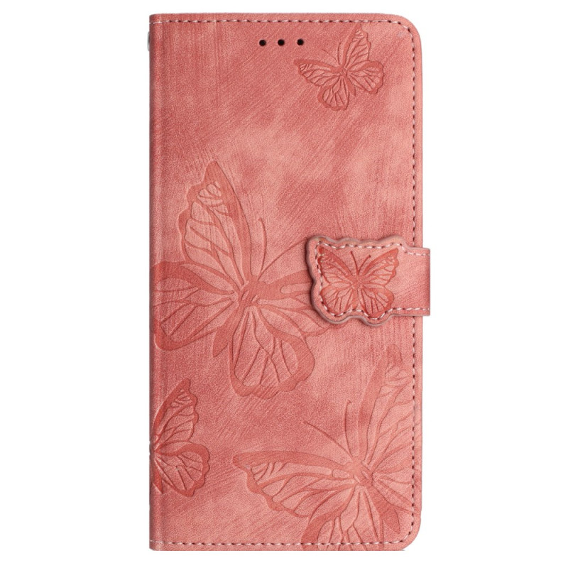 Case Oppo A38 / A18 Suede effect Butterfly pattern