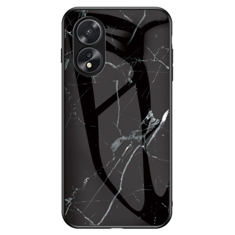 Oppo A38 Marble Tempered Glass Case