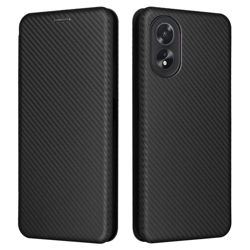 Flip Cover Oppo A38 Carbon Fibre