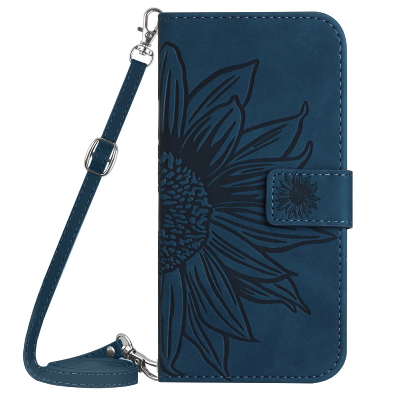 Oppo A38 / A18 Sunflower Print Case with Shoulder Strap