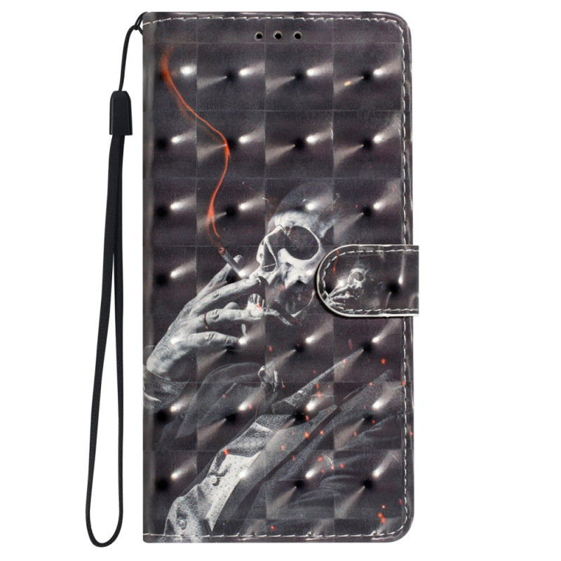 Case Oppo A78 Smoking Skeleton 3D pattern