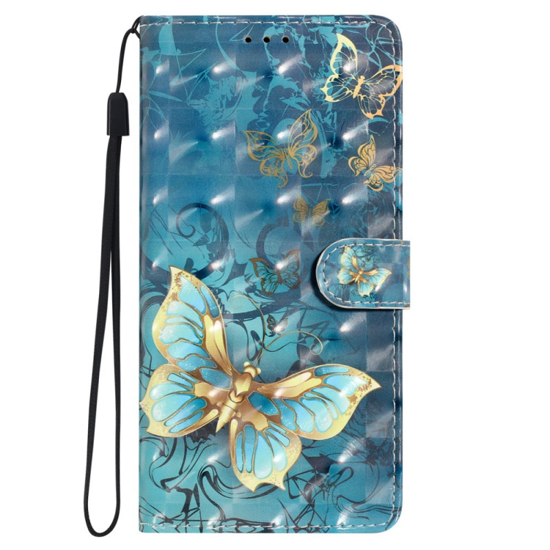 Oppo A78 3D Butterflies Strap Case