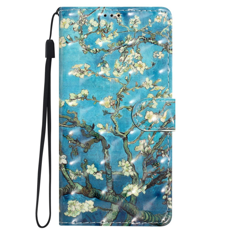 Case Oppo A78 3D Pattern Apricot Flowers with Strap