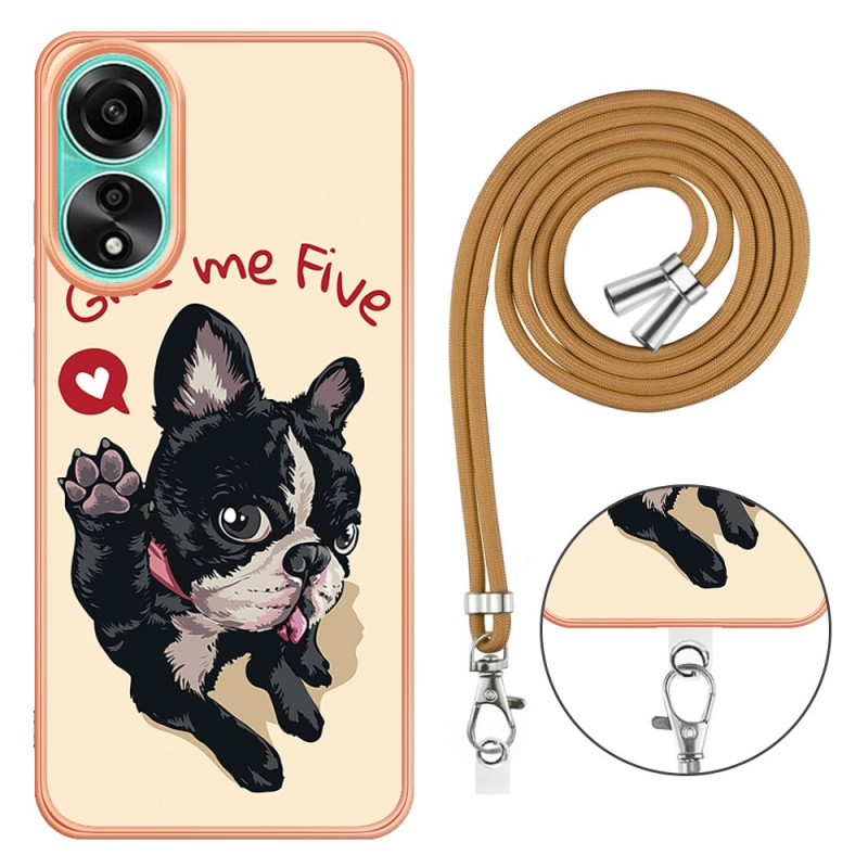 Oppo A78 String Case Dog Give Me Five