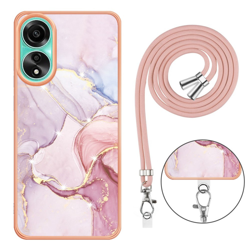 Oppo A78 Marble Style Drawstring Case