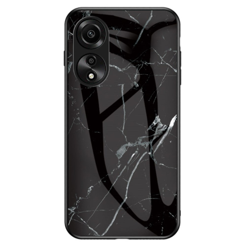 Oppo A78 Marble Tempered Glass Case
