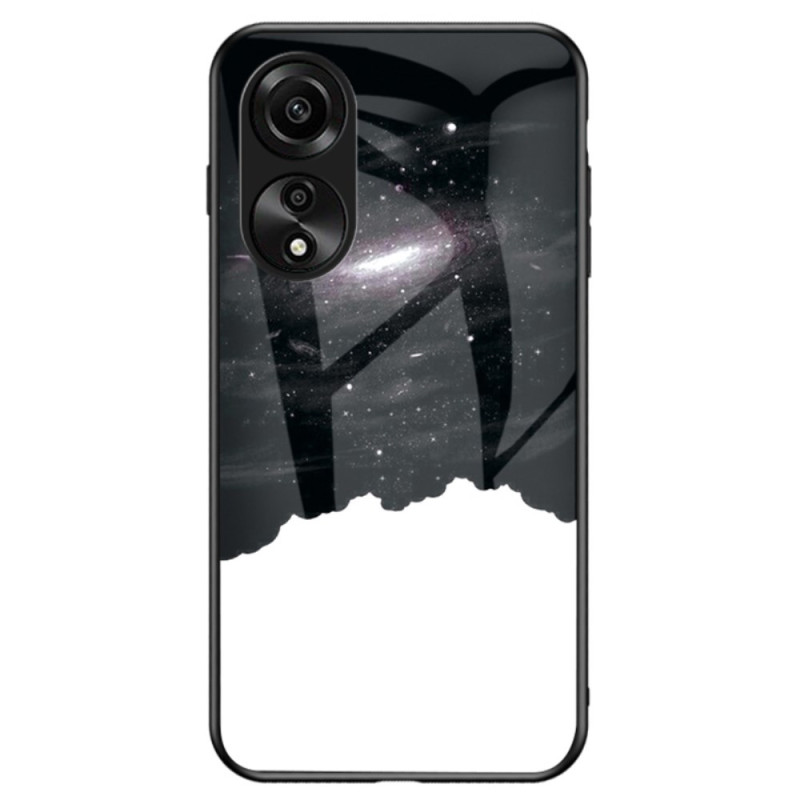 Oppo A78 Starry Sky Tempered Glass Case